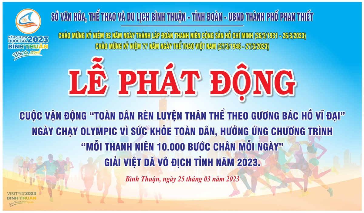 Bình Thuận: Tổ chức “Ngày chạy Olympic vì sức khỏe toàn dân” năm 2023